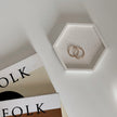 Hexagon Jesmonite Trinket Tray: Scandi Home Decor