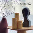 Soy Wax Ribbed Swirl Pillar Candle Set | Unscented Decorative Candles