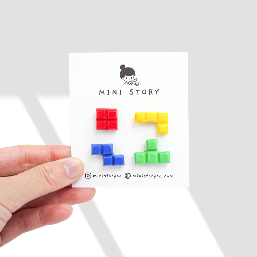Retro Gaming Tetris Pin
