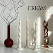 Tall Twisted Soy Wax Taper Candle: Handmade Dinner Decor