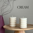 Round Soy Wax Pillar Candle: Wavy Unscented Decorative Candle