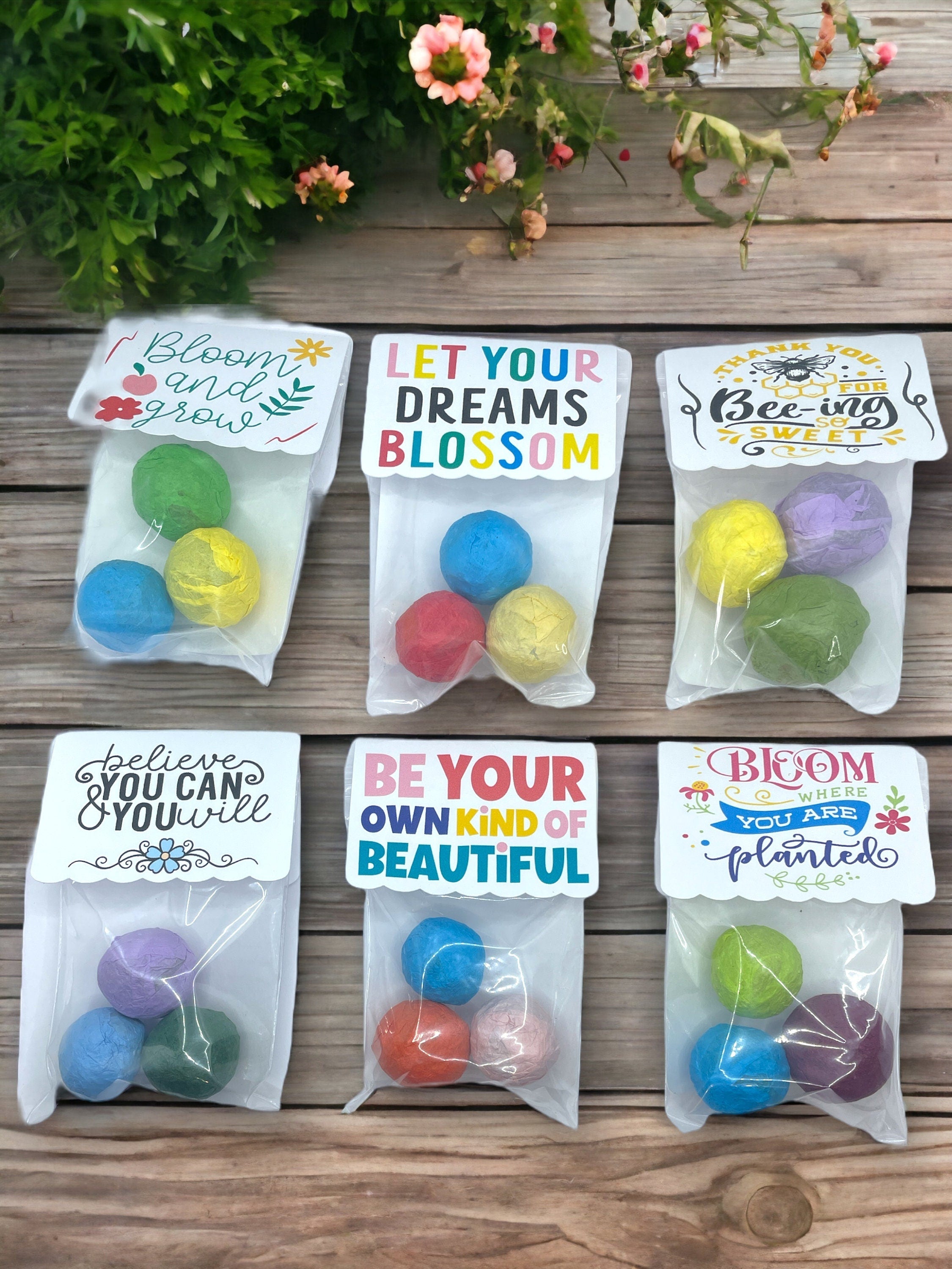 Seed Bombs - 3 Pack - Blooming Blessings - Gift of Appreciation, Motivation, and Inspiration - Canadian Wildflower