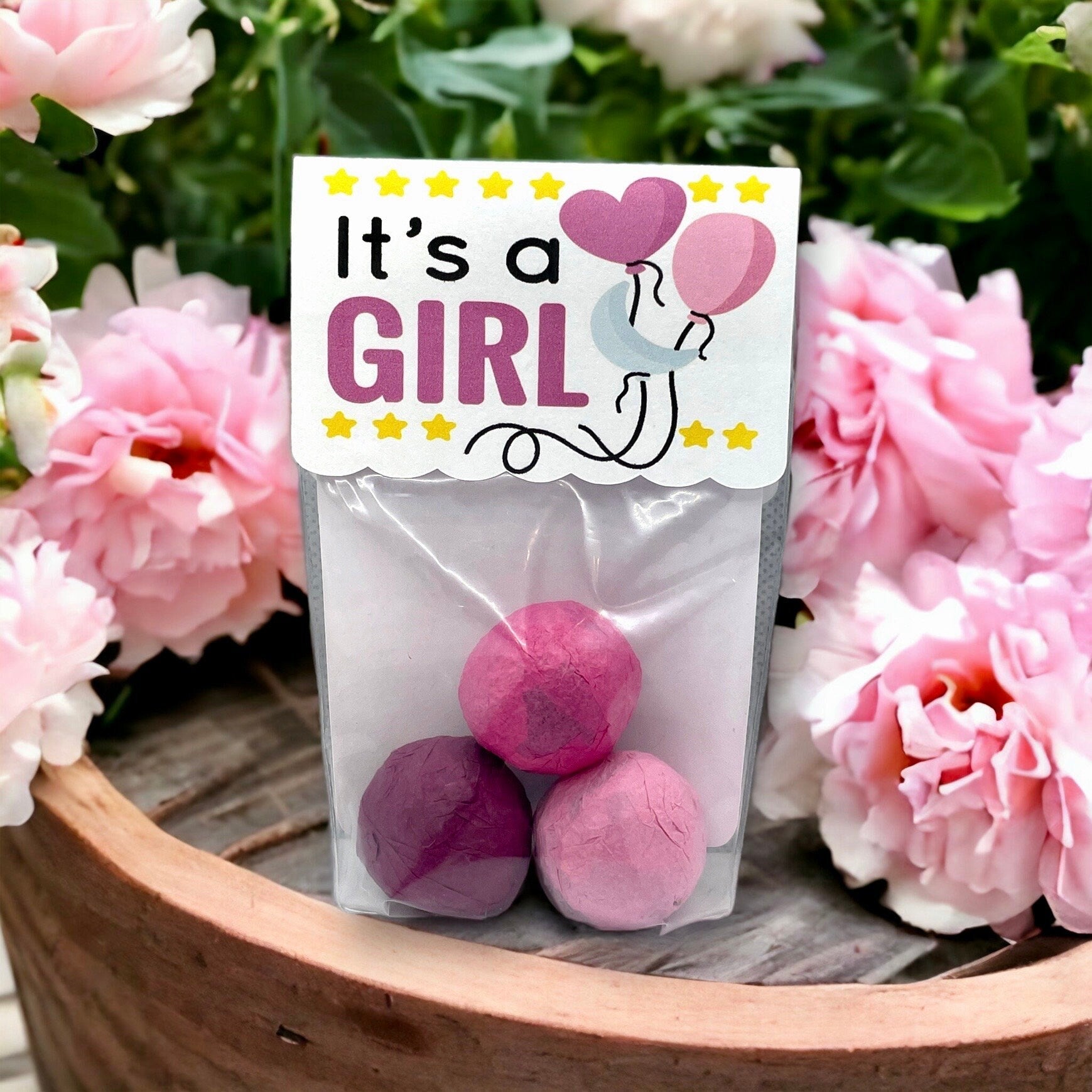 Seed Bombs - 3 Pack - Baby Girl or Baby Boy or Twins Announcement for Baby Shower or Gender Reveal Party - Canadian Wildflower