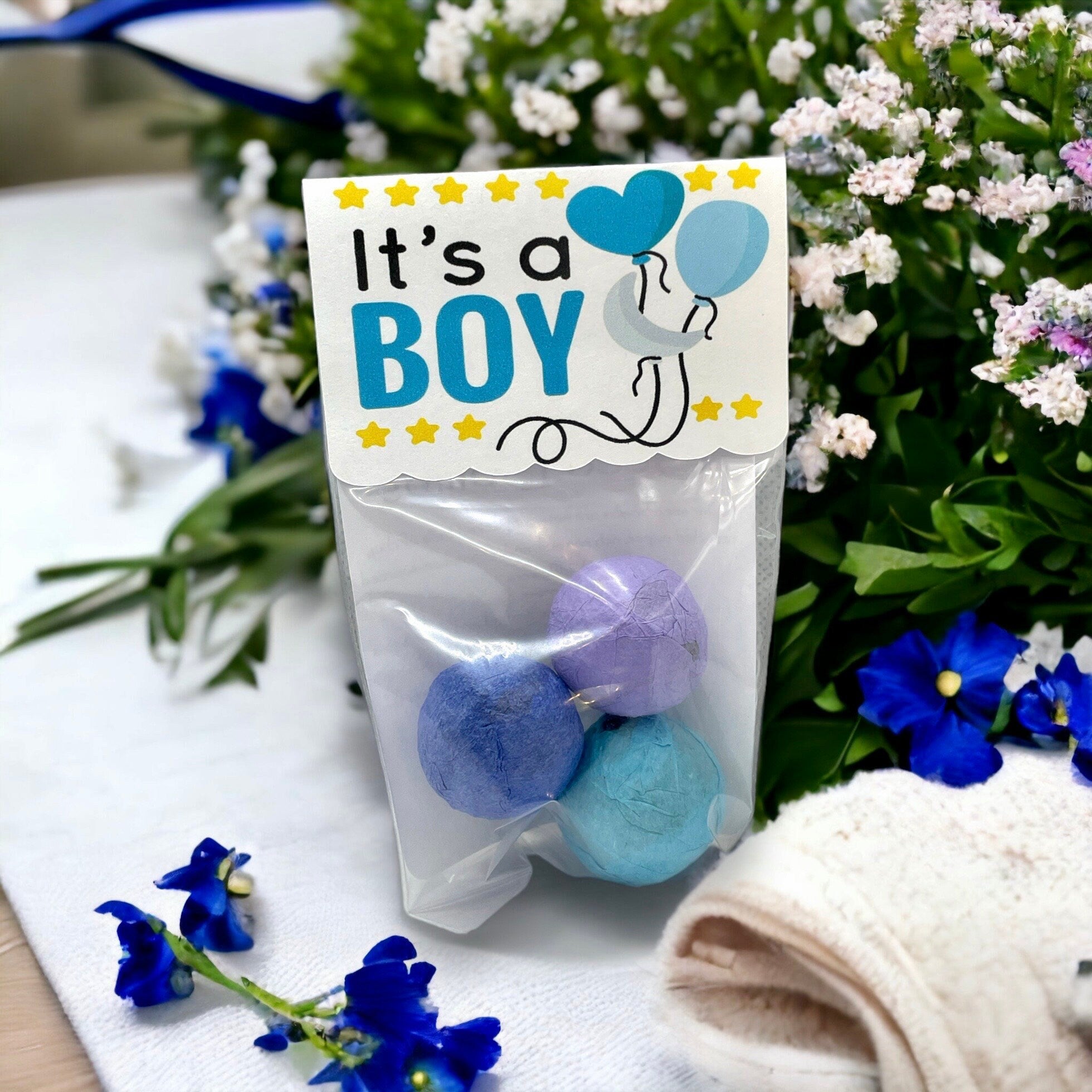 Seed Bombs - 3 Pack - Baby Girl or Baby Boy or Twins Announcement for Baby Shower or Gender Reveal Party - Canadian Wildflower