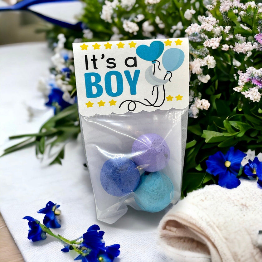 Seed Bombs - 3 Pack - Baby Girl or Baby Boy or Twins Announcement for Baby Shower or Gender Reveal Party - Canadian Wildflower