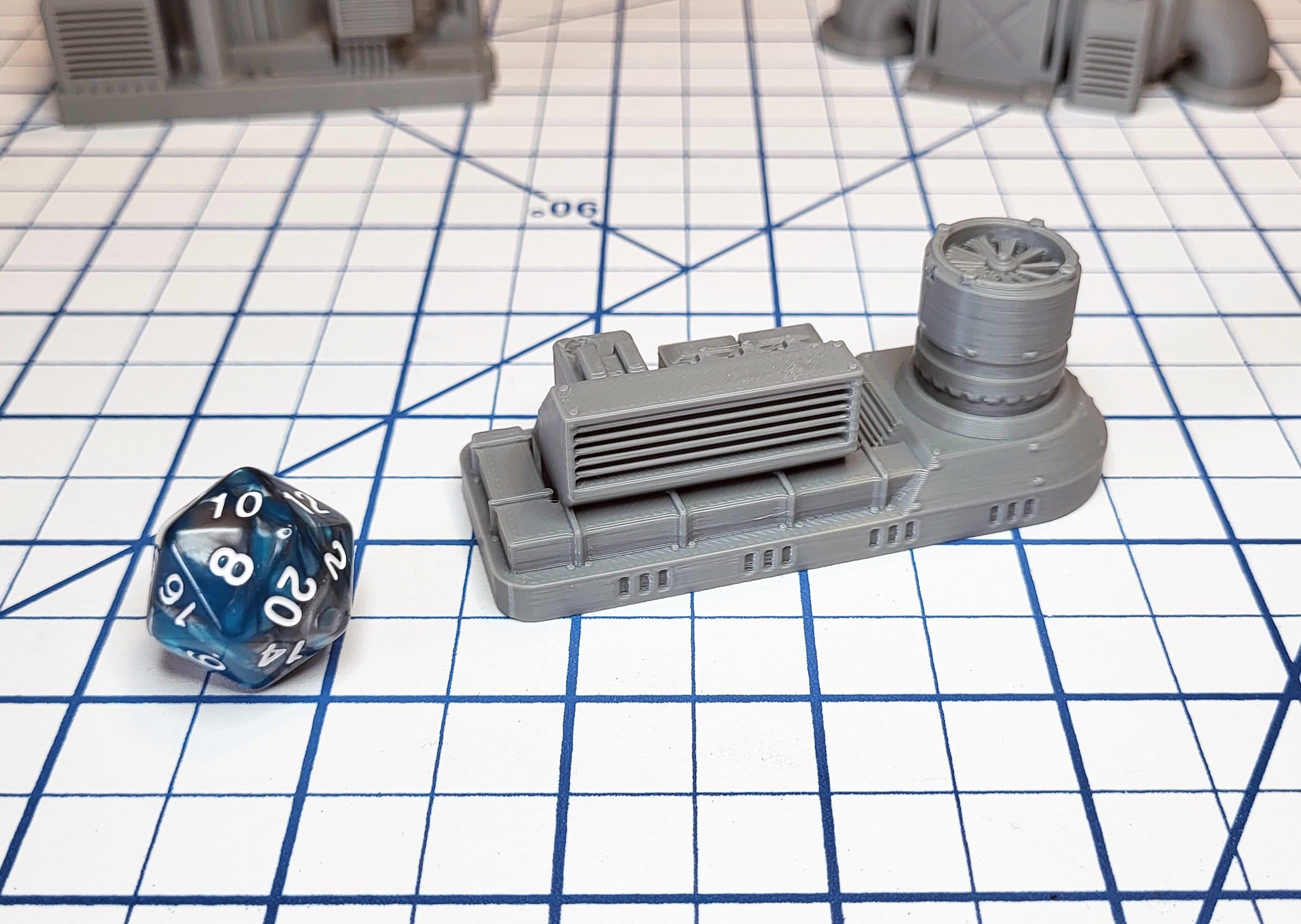 Sci-fi Scenery - Engine Room - EC3D Design, Infinity, Legion, Scifi, Cyberpunk, Starfinder, ttrpg terrain, traveller, starship, spaceship
