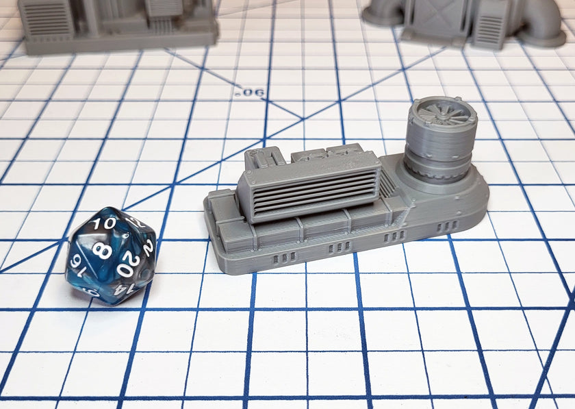 Sci-fi Scenery - Engine Room - EC3D Design, Infinity, Legion, Scifi, Cyberpunk, Starfinder, ttrpg terrain, traveller, starship, spaceship