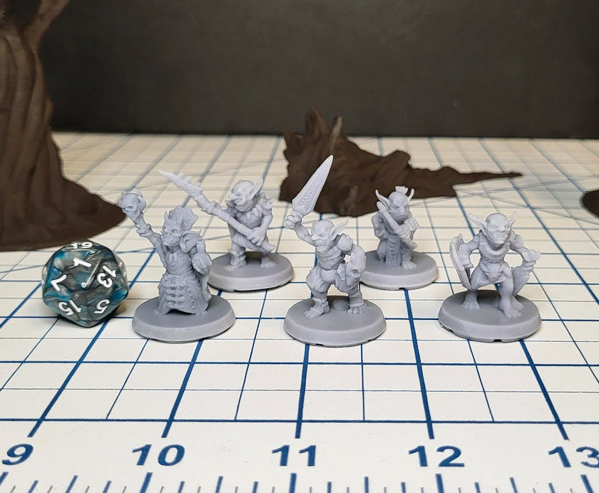 dnd essential Monster Mini Pack 2 - 22 Miniatures! - EC3D, Pathfinder 2E, Kobold, Orc, Gnoll, Bandit, Goblin | 32mm | TTRPG | Wargaming