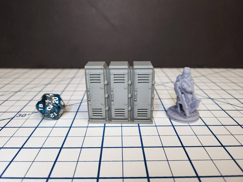 Sci-fi Scenery - Beds, tables, lockers - EC3D Design, Infinity, Legion, Scifi, Cyberpunk, Starfinder, ttrpg terrain, traveller, furniture