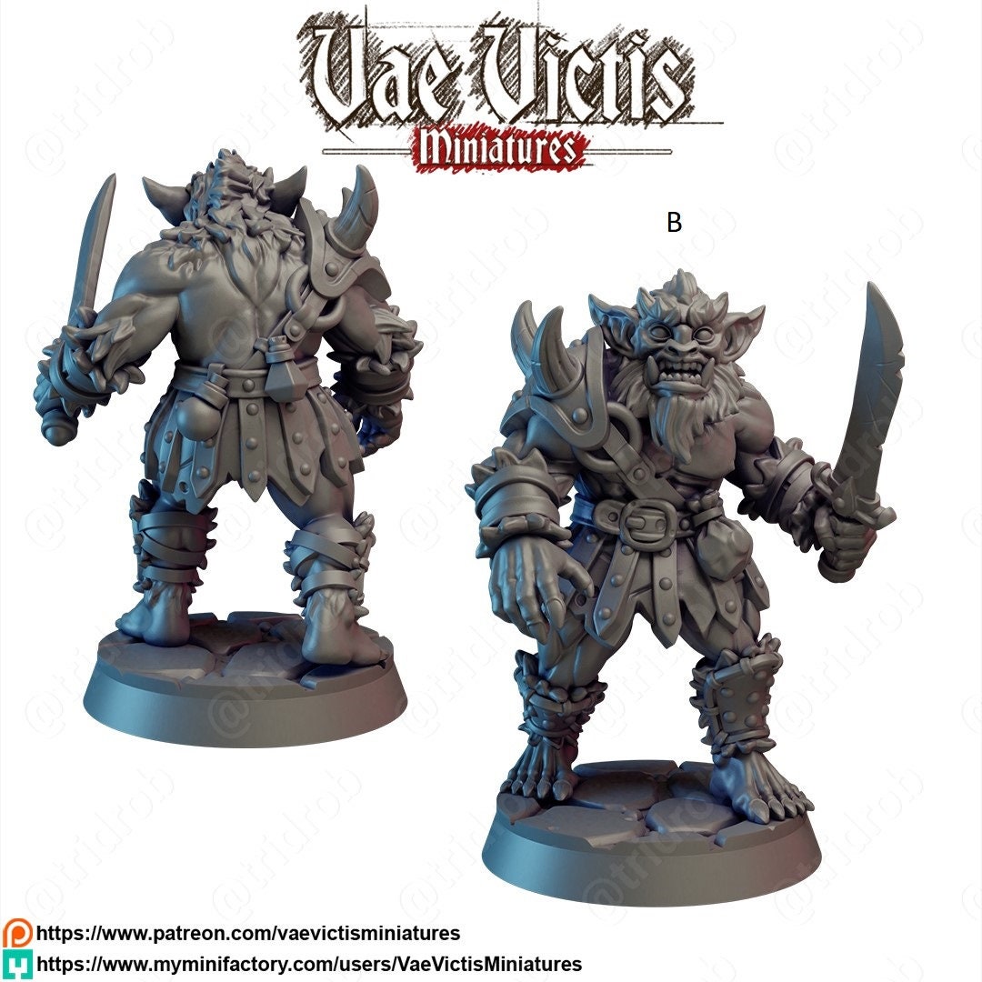 Bugbear Mini Set - Vae Victis Miniatures | DnD | Bugbears | monster| melee | barbarian | Fighter | Pathfinder | TTRPG | Wargaming Frostgrave