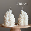 Handmade Leaf Pillar Soy Candle | Home Decor