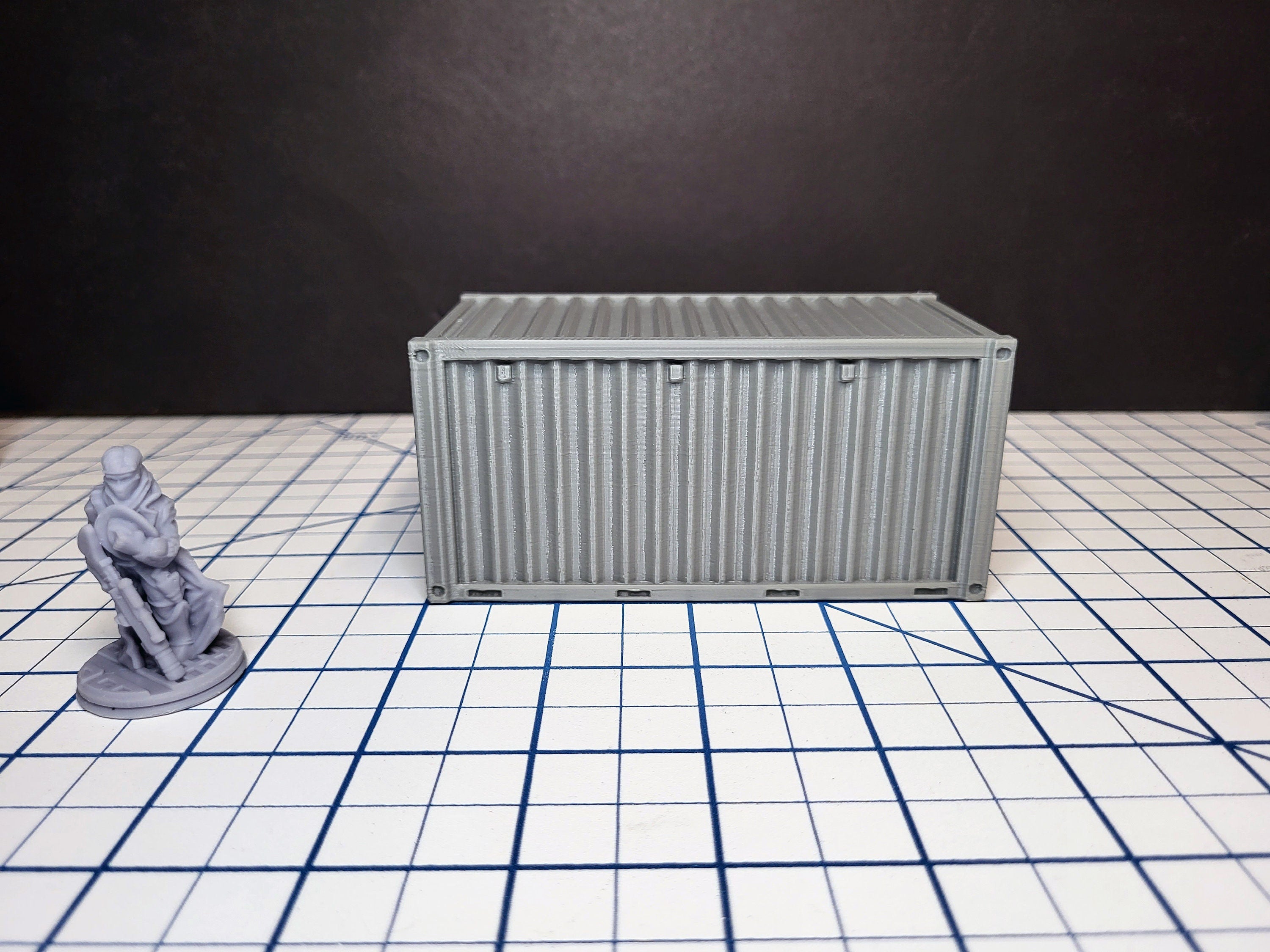 Shipping Container - Sci-fi and Modern Terrain by EC3D, for Infinity, Legion, Scifi, Cyberpunk, Starfinder, cargo, warehouse, port scenery
