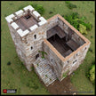 Norman Stone Fort - King and Country, DnD, Pathfinder, 15mm, 28mm, 32mm, wargaming terrain, scenery D&D fort, base, castle, stone, medieval