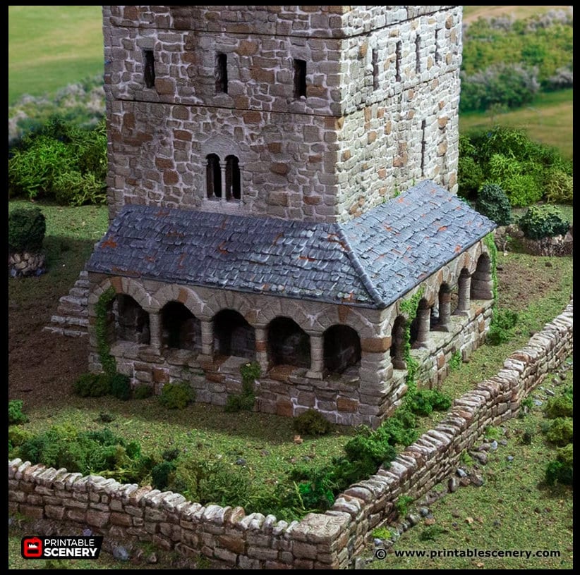 Norman Stone Fort - King and Country, DnD, Pathfinder, 15mm, 28mm, 32mm, wargaming terrain, scenery D&D fort, base, castle, stone, medieval