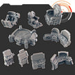 Starship Bridge and Terminals - EC3D Design, Infinity, Legion, Sci-fi, Cyberpunk, Starfinder, tabletop terrain, Sci-fi Scenery