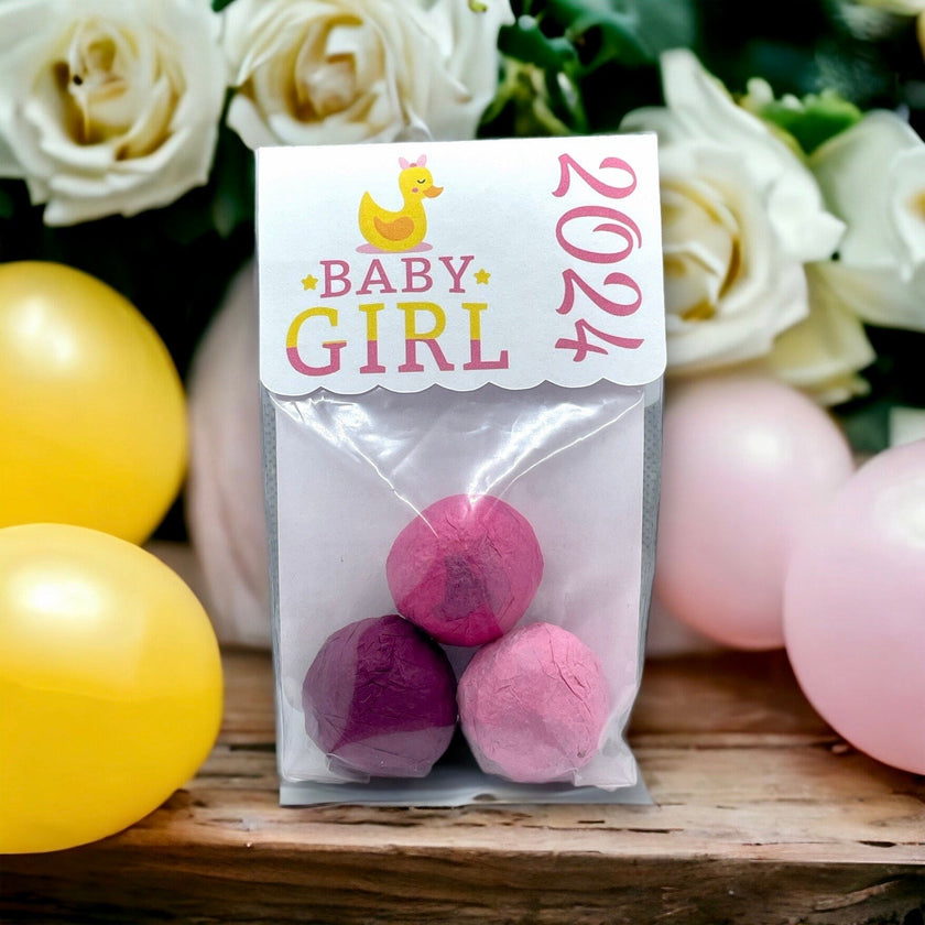 Seed Bombs - 3 Pack - Baby Girl or Baby Boy or Twins Announcement for Baby Shower or Gender Reveal Party - Canadian Wildflower