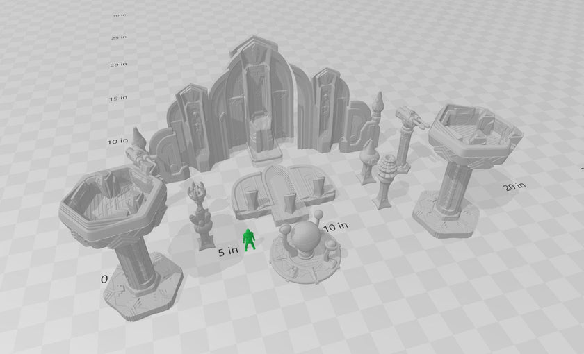 Sci-fi Scenery - Galactic Council - EC3D Design, Infinity, Legion, Sci-fi, Cyberpunk, Starfinder, ttrpg, chamber, traveller, senate meeting