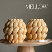 Large Swirl Knot Soy Candle | Trendy Minimalist Pillar Candle