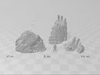 The Warden (buried statue) - DND Terrain - EC3D Wilds of Wintertide - Snow, Igloo, Arctic, Cold, scatter scenery, Pathfinder 2E, Fantasy,