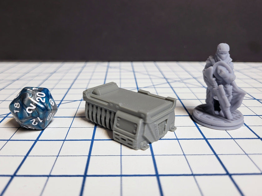 Sci-fi Scenery - Beds, tables, lockers - EC3D Design, Infinity, Legion, Scifi, Cyberpunk, Starfinder, ttrpg terrain, traveller, furniture