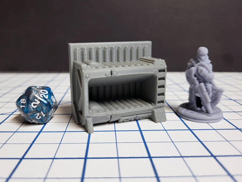 Sci-fi Scenery - Beds, tables, lockers - EC3D Design, Infinity, Legion, Scifi, Cyberpunk, Starfinder, ttrpg terrain, traveller, furniture