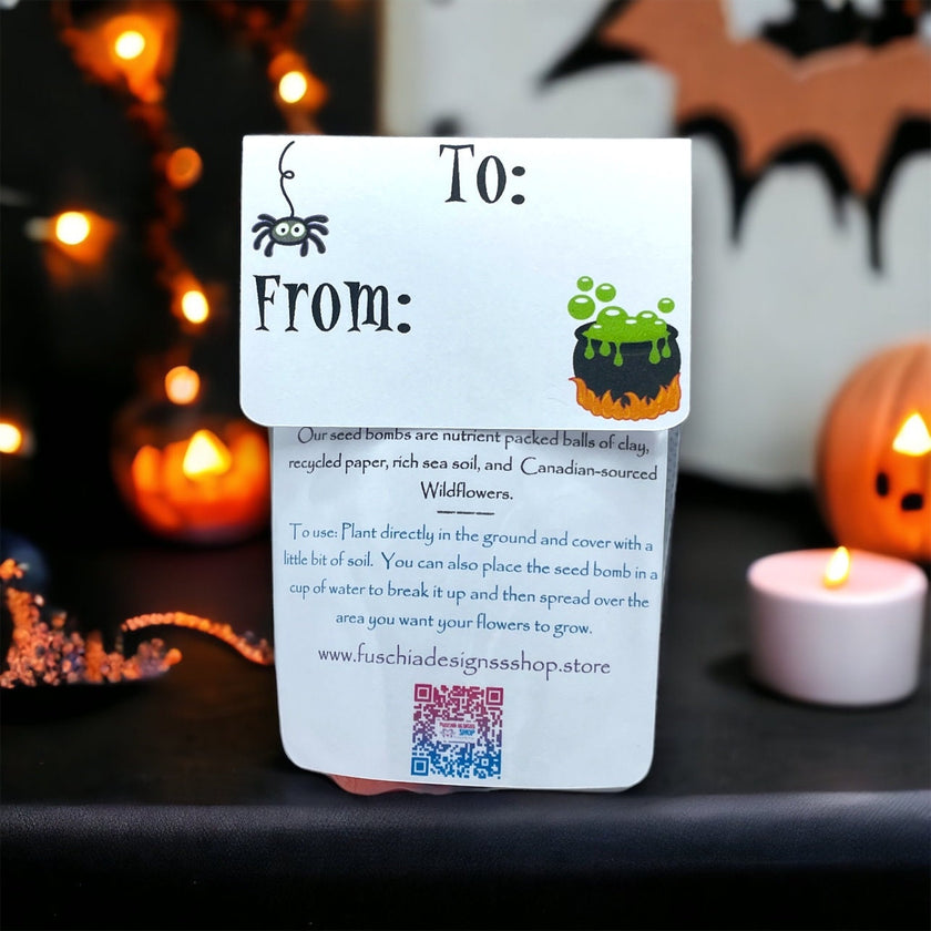 Seed Bombs - 3 Pack - Halloween Themed for Party Favors or Trick or Treaters - Canadian Wildflower - 3 per pack