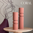 Roman Ribbed Soy Wax Candle Set | Tall Pillar, Home Decor