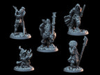 DnD Miniature Party Set 5 - 28mm Adventuring Group - Paladin | Monk | Sorcerer | Bard | Barbarian | Pathfinder