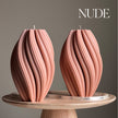 Tall Swirl Soy Wax Candle | Modern Home Decor