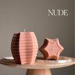 Handmade Ribbed Hexagon Candle: Geometric Home Decor