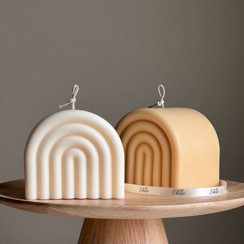 Rainbow Arch Soy Candle: Handmade Home Decor