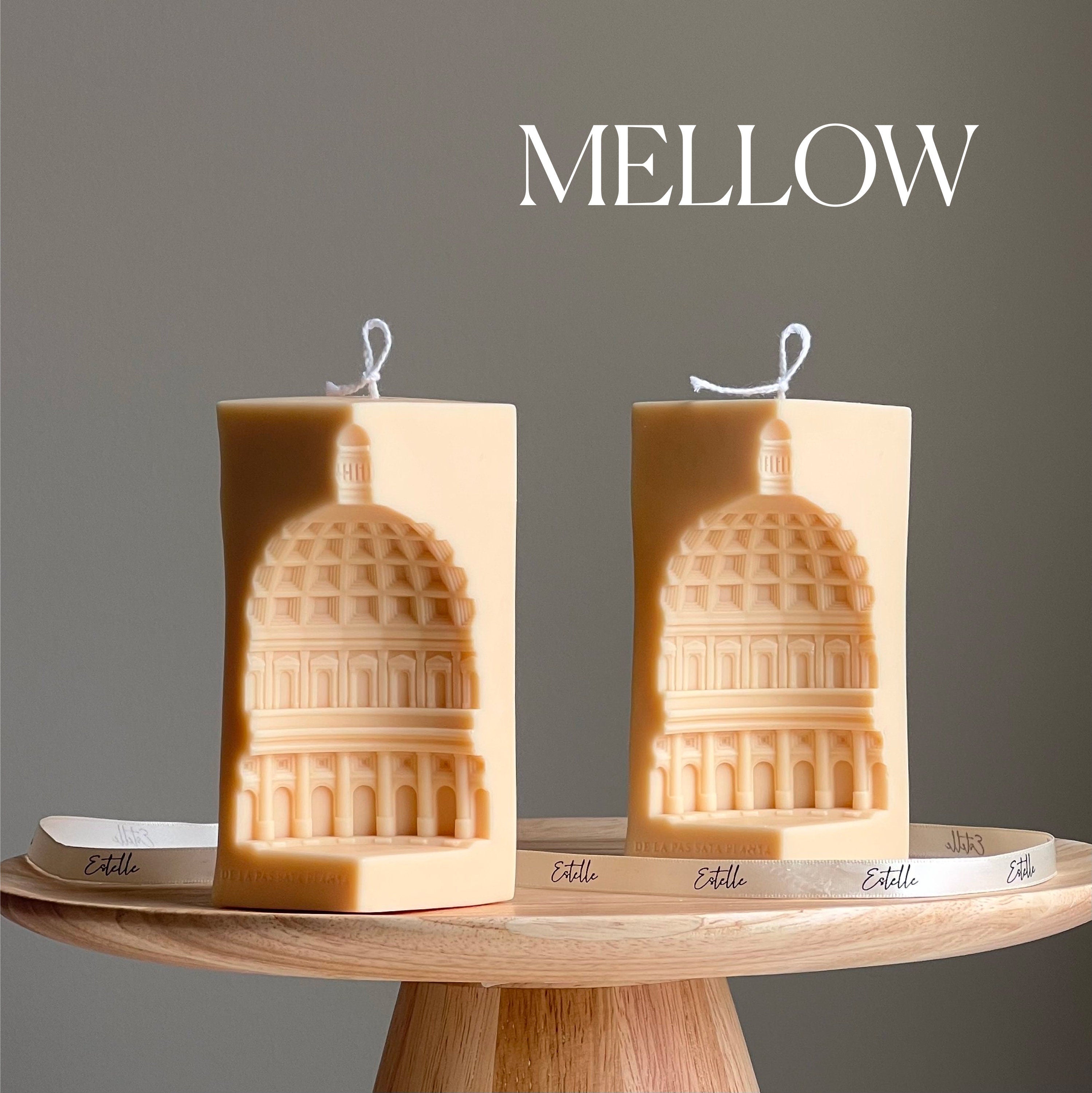 Capitol Architecture Candle: Decorative Soy Wax Pillar Candle