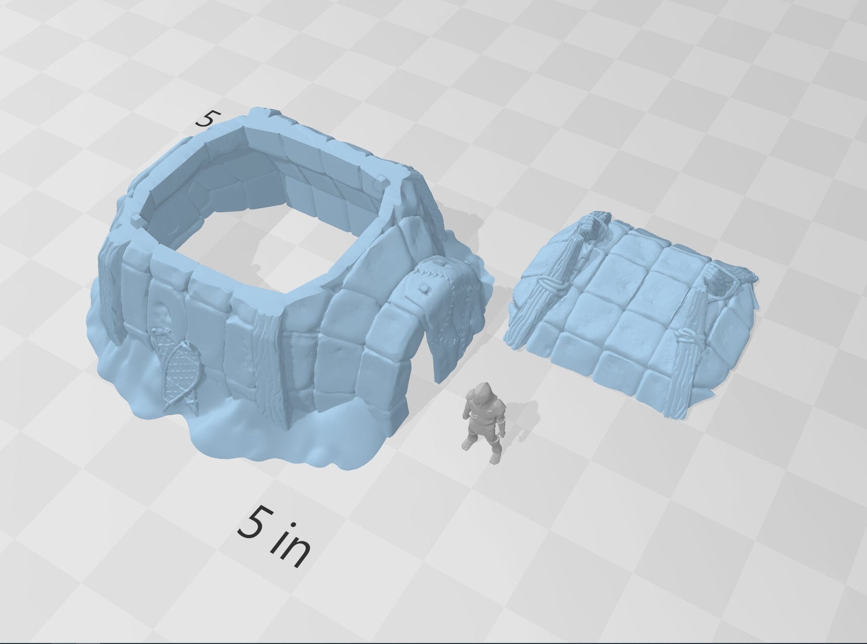 Hunter Igloo - DND & Wargaming Terrain - EC3D Wilds of Wintertide, Fantasy, Snow, Arctic, Cold, scatter scenery, Pathfinder 2E, Fantasy