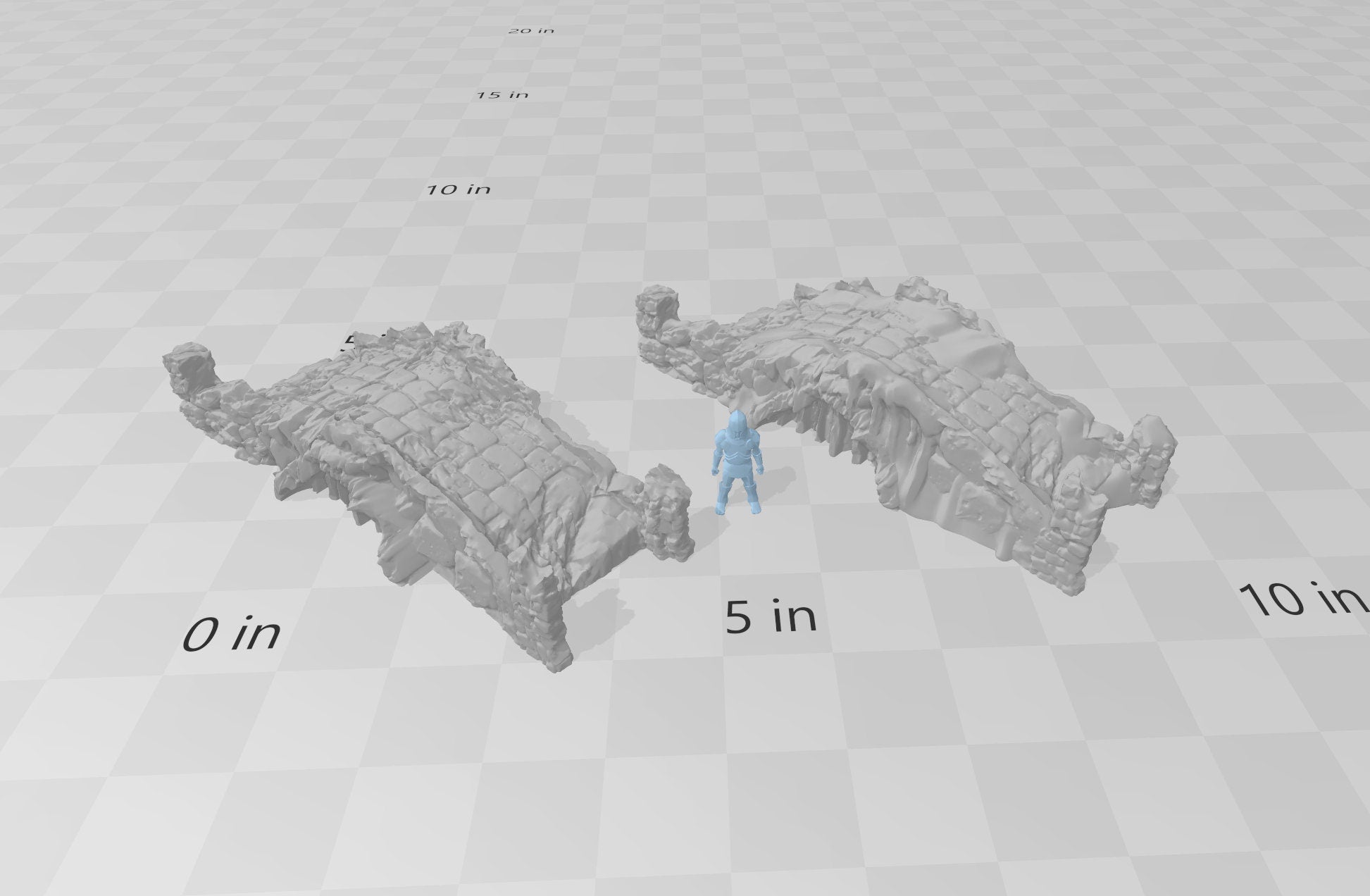 Wintry / Regular Ruins - DND & Wargaming Terrain - EC3D Wilds of Wintertide, Snow, Arctic, Cold, scatter scenery, Pathfinder 2E, Fantasy
