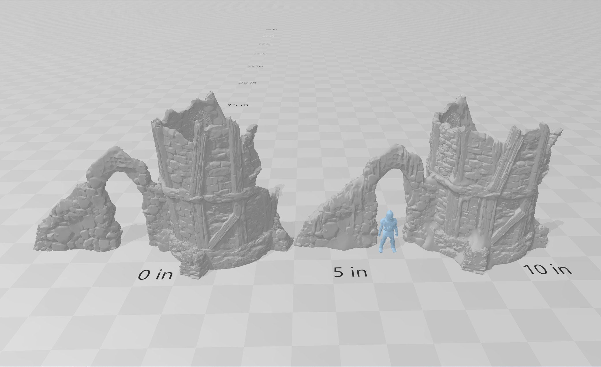 Wintry / Regular Ruins - DND & Wargaming Terrain - EC3D Wilds of Wintertide, Snow, Arctic, Cold, scatter scenery, Pathfinder 2E, Fantasy