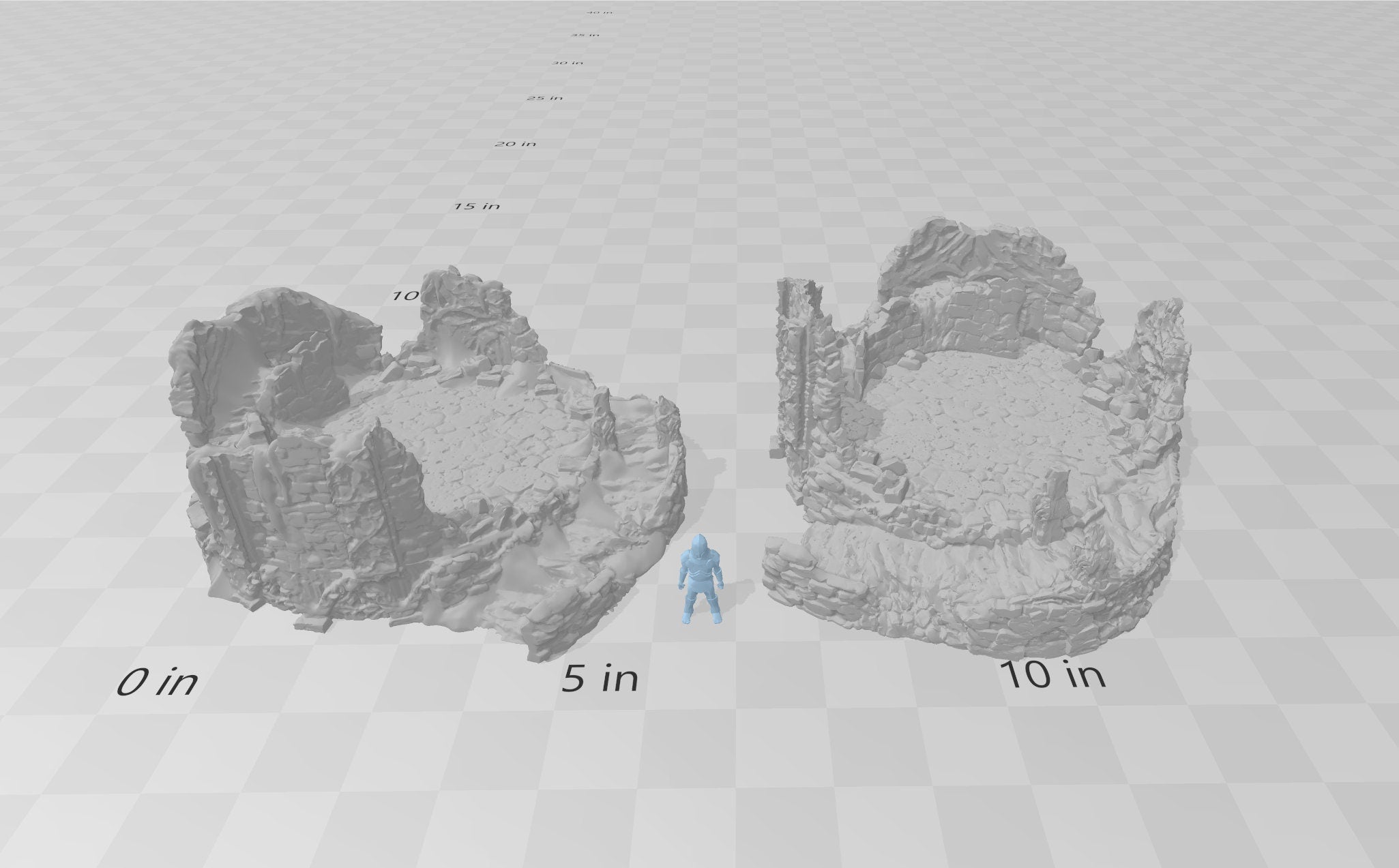 Wintry / Regular Ruins - DND & Wargaming Terrain - EC3D Wilds of Wintertide, Snow, Arctic, Cold, scatter scenery, Pathfinder 2E, Fantasy
