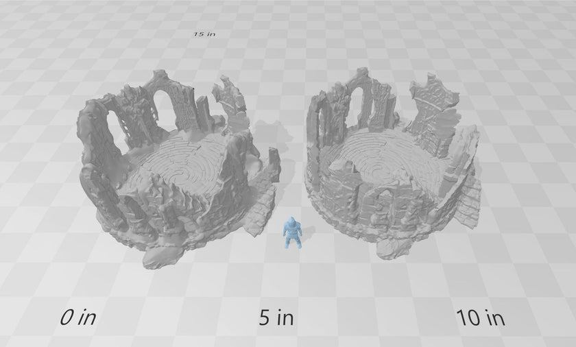 Wintry / Regular Ruins - DND & Wargaming Terrain - EC3D Wilds of Wintertide, Snow, Arctic, Cold, scatter scenery, Pathfinder 2E, Fantasy