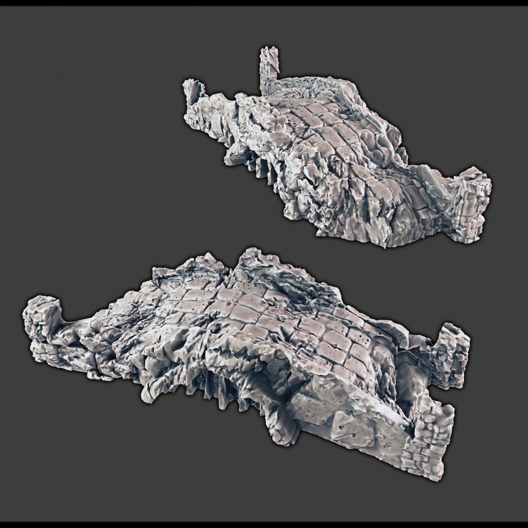Wintry / Regular Ruins - DND & Wargaming Terrain - EC3D Wilds of Wintertide, Snow, Arctic, Cold, scatter scenery, Pathfinder 2E, Fantasy
