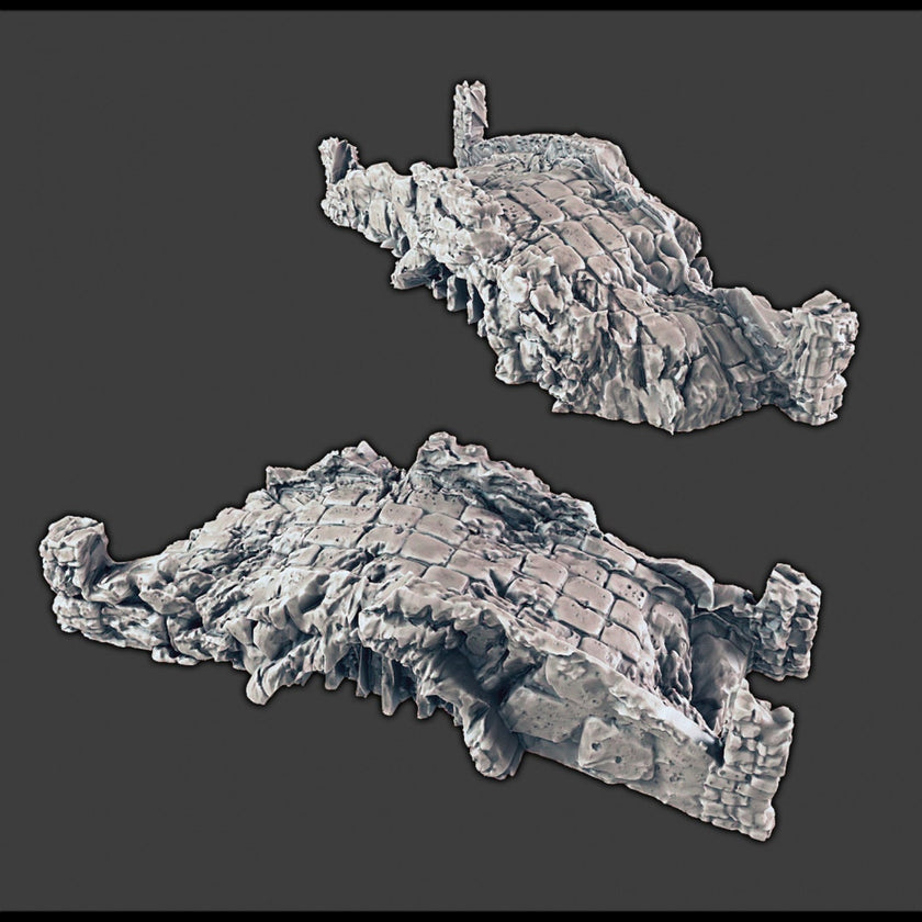 Wintry / Regular Ruins - DND & Wargaming Terrain - EC3D Wilds of Wintertide, Snow, Arctic, Cold, scatter scenery, Pathfinder 2E, Fantasy