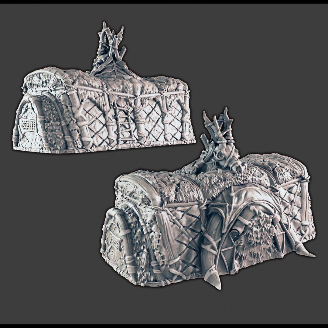 Ice Tribe Hut - Chieftain - DND Terrain - EC3D Wilds of Wintertide - Snow, Igloo, Arctic, Cold, Leader, Pathfinder 2E, Fantasy, Medieval,