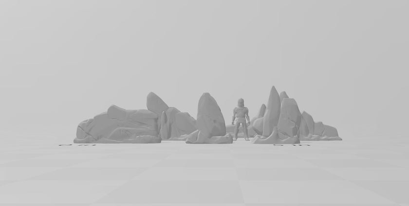 Icy Walls Set - DND Terrain - EC3D Wilds of Wintertide - Snow, Arctic, Cold, cover, terrain, scatter scenery, Pathfinder 2E, Fantasy