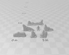 Icy Walls Set - DND Terrain - EC3D Wilds of Wintertide - Snow, Arctic, Cold, cover, terrain, scatter scenery, Pathfinder 2E, Fantasy