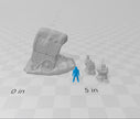 Snowy Broken Wagon and Frozen Adventurers - DND Terrain - EC3D - Snow, Arctic, Cold, cover, terrain, scatter scenery, Pathfinder 2E, Fantasy