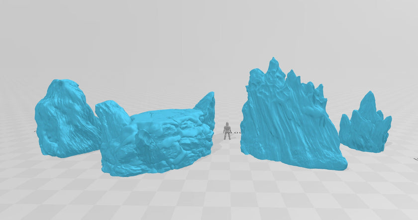 Icy and Wintery Scenery - DND & Wargaming Terrain - EC3D Wilds of Wintertide, Snow, Arctic, Cold, scatter scenery, Pathfinder 2E, Fantasy