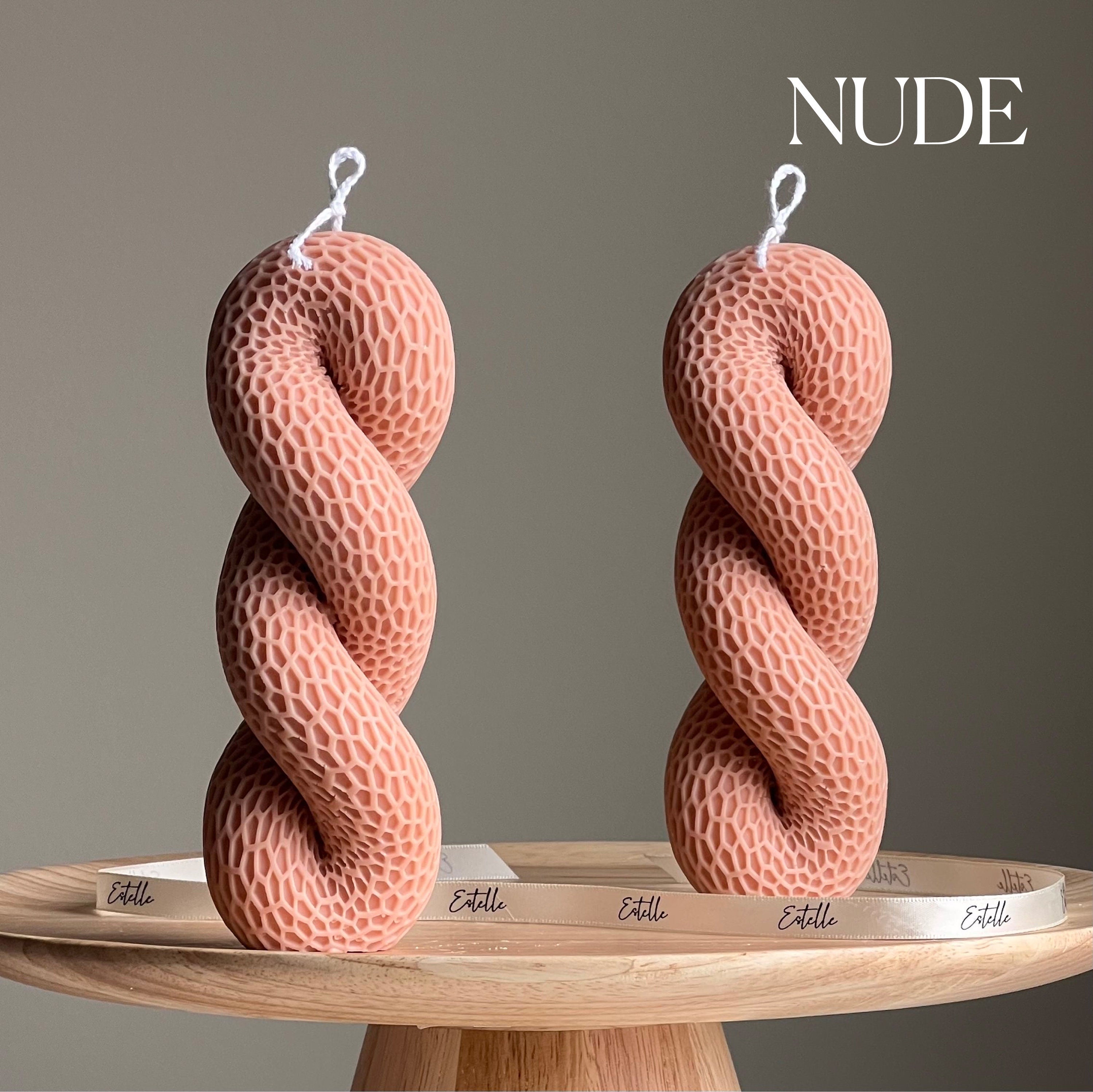Snail Tail Soy Pillar Candle: Sculptural Home Decor