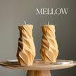 Diamond Soy Pillar Candle: Sculptural Home Decor