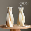 Twisted Rope Soy Pillar Candle: Sculptural Home Decor