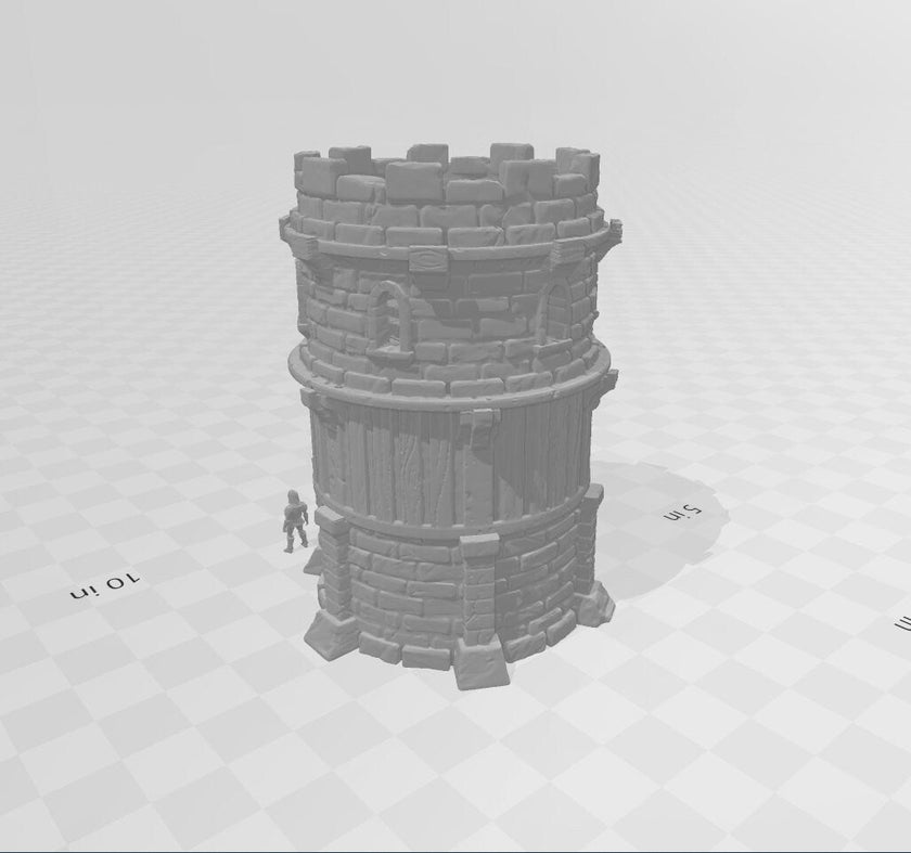 Watchtower - DND & Wargaming Terrain - EC3D Wintertide, Snow, Arctic, scatter scenery, Pathfinder 2E, Fantasy Nature Rock, Medieval Fantasy