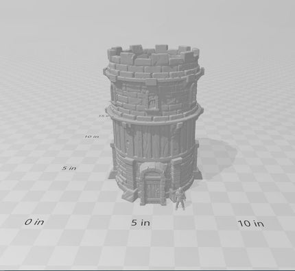 Watchtower - DND & Wargaming Terrain - EC3D Wintertide, Snow, Arctic, scatter scenery, Pathfinder 2E, Fantasy Nature Rock, Medieval Fantasy