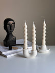 Jesmonite Double Candlestick Holder | Modern Wedding Table Decor